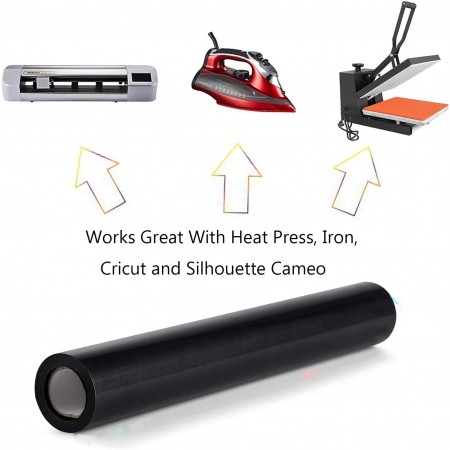 Meidong HTV Vinyl Rolls - 12 Inch × 10 Feet PU Heat Transfer Vinyl, Easy Cut & Weed Compatible with Cameo Silhouette & Cricut, Iron on Vinyl for DIY T-Shirts, Bags and Other Textiles(Navy)